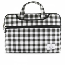 e-Vitta Chequered maletines para portátil 35,6 cm (14") Funda Negro, Blanco