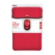 Funda + Ratón Inalámbrico Trust Yvo para Portátiles hasta 15.6"/ Rojo