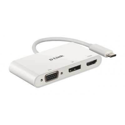 DUB-V310 base para portátil y replicador de puertos Alámbrico USB 3.2 Gen 1 (3.1 Gen 1) Type-C Blanco