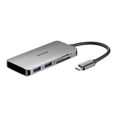 DUB-M610 base para portátil y replicador de puertos Alámbrico USB 3.2 Gen 1 (3.1 Gen 1) Type-C Aluminio, Negro