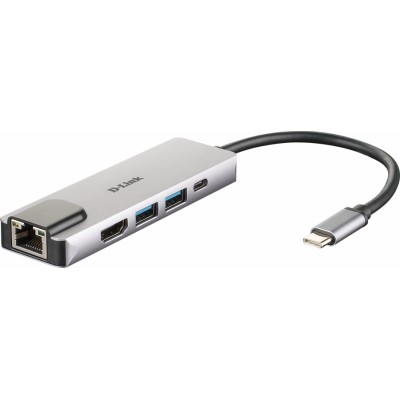 DUB-M520 base para portátil y replicador de puertos Alámbrico Thunderbolt 3 Aluminio, Negro