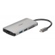 DUB-M810 base para portátil y replicador de puertos Alámbrico Thunderbolt 3 Plata