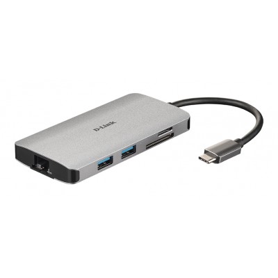 DUB-M810 base para portátil y replicador de puertos Alámbrico Thunderbolt 3 Plata