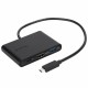 USB-C to HDMI/USB-C/USB A 30cm Alámbrico USB 3.2 Gen 1 (3.1 Gen 1) Type-C Negro