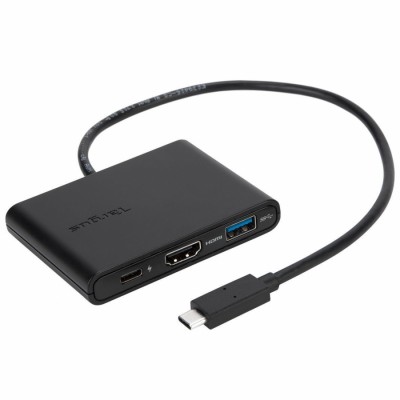 USB-C to HDMI/USB-C/USB A 30cm Alámbrico USB 3.2 Gen 1 (3.1 Gen 1) Type-C Negro