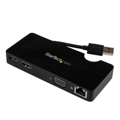 Replicador de Puertos USB 3.0 de Viajes con HDMI o VGA - Docking Station para Portátil