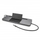 Metal USB-C Ergonomic 4K 3x Display Docking Station with Power Delivery 85 W + Universal Charger 112 W