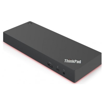 40AN0135EU base para portátil y replicador de puertos Alámbrico Thunderbolt 3 Negro, Rojo