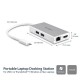 Adaptador USB-C Multifunción para Ordenadores Portátiles - con Entrega de Potencia - 4K HDMI - USB 3.0 - Blanco