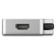 Adaptador USB-C Multipuertos HDMI y VGA - PD 95W - Mac Win Chrome - 4K - USB-A - GbE - Portátil - Docking Station USB Tipo C