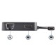 Adaptador Multipuertos USB Tipo C para Ordenador Portátil - Docking Station USB-C con Red HDMI 4K y USB-A