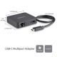 Adaptador Multipuertos USB Tipo C para Ordenador Portátil - Docking Station USB-C con Red HDMI 4K y USB-A