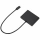 USB-C to HDMI/USB-C/USB A 30cm Alámbrico USB 3.2 Gen 1 (3.1 Gen 1) Type-C Negro