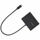 USB-C to HDMI/USB-C/USB A 30cm Alámbrico USB 3.2 Gen 1 (3.1 Gen 1) Type-C Negro
