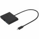 USB-C to HDMI/USB-C/USB A 30cm Alámbrico USB 3.2 Gen 1 (3.1 Gen 1) Type-C Negro
