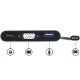 Adaptador Multifunción USB-C a VGA con Entrega de Potencia (Power Delivery) y Puerto USB-A